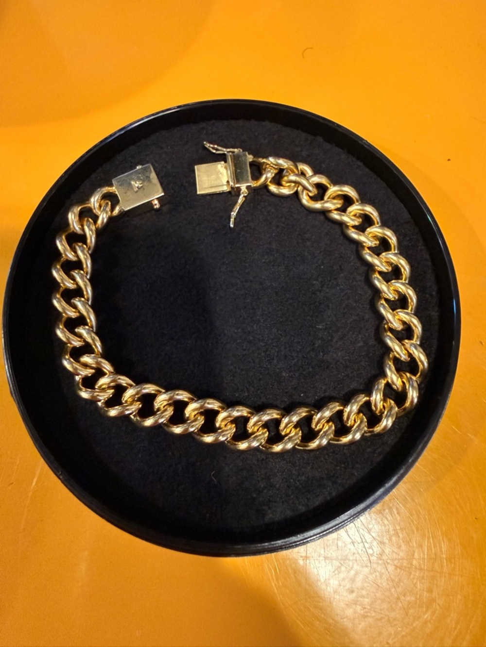 Tom Wood Curb Gold Bracelet 9”